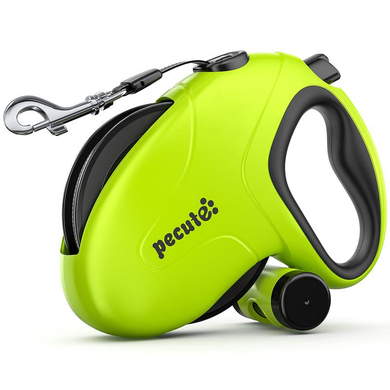 Pecute 32Ft Retractable Dog Leash with Reflective Strips