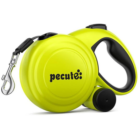 Pecute 32Ft Retractable Dog Leash with Reflective Strips